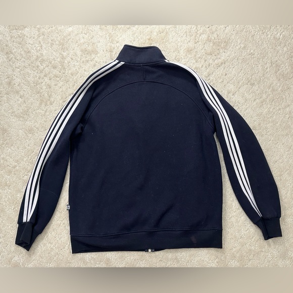 Adidas Three Stripes Sweater Jacket Navy Blue Full Zip M - Picture 5 of 11